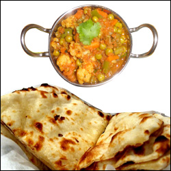 "Butter Naans 6 nos. , VegetableKadai  1 plate - Click here to View more details about this Product